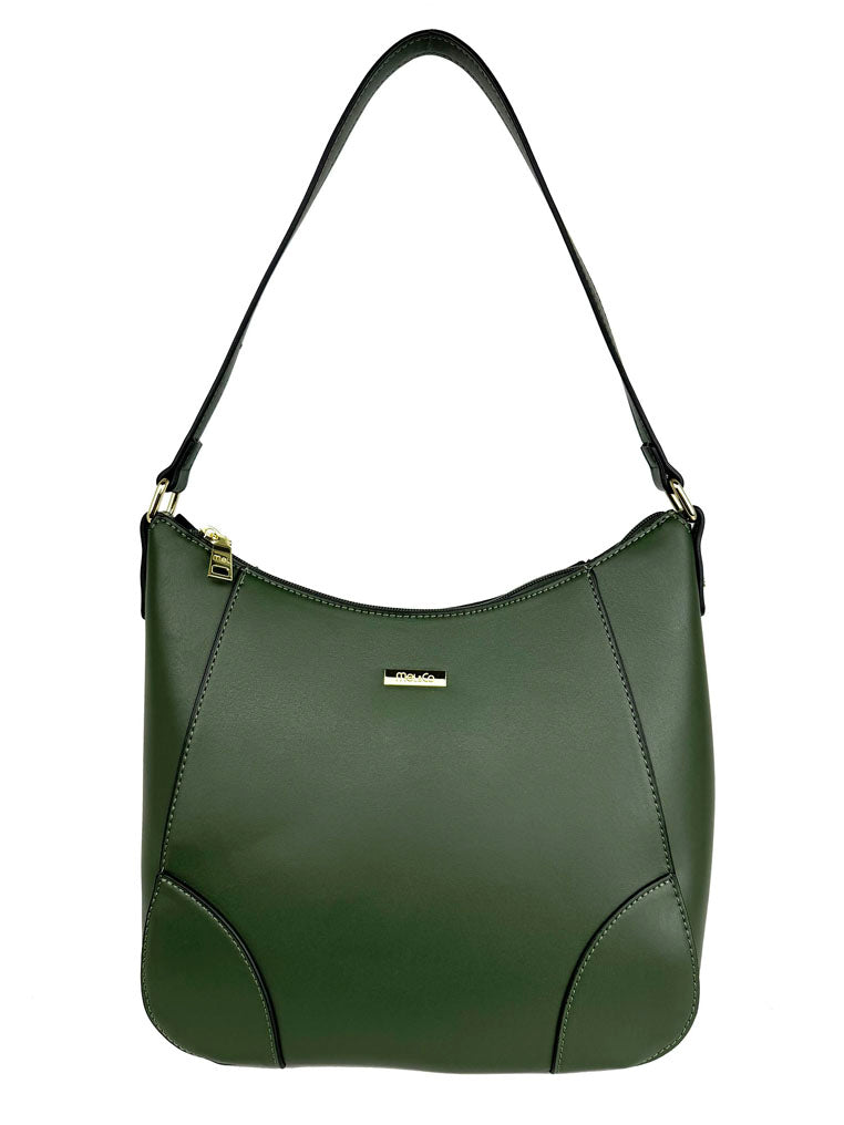 Faux Leather Lightweight Shoulder Bag