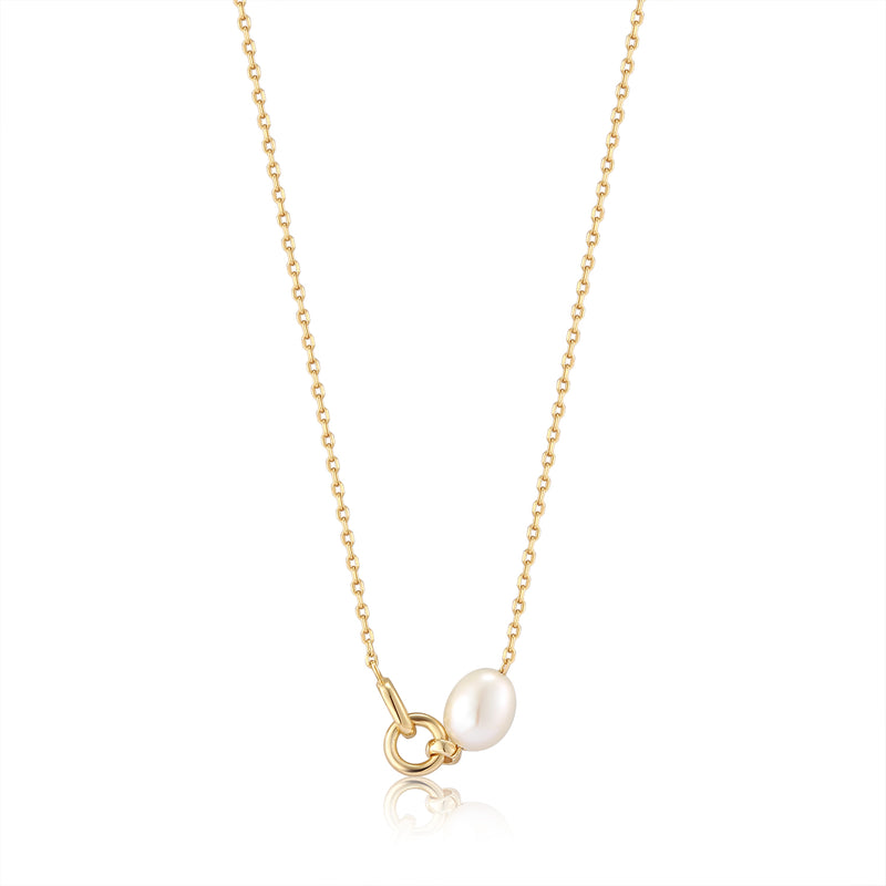 Ania Haie Pearl Power Gold Link Chain  40+5cm Necklace