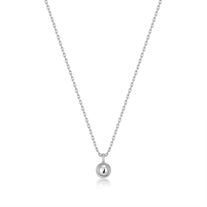 Ania Haie Spaced Silver Orb Drop 40+5cm Necklace