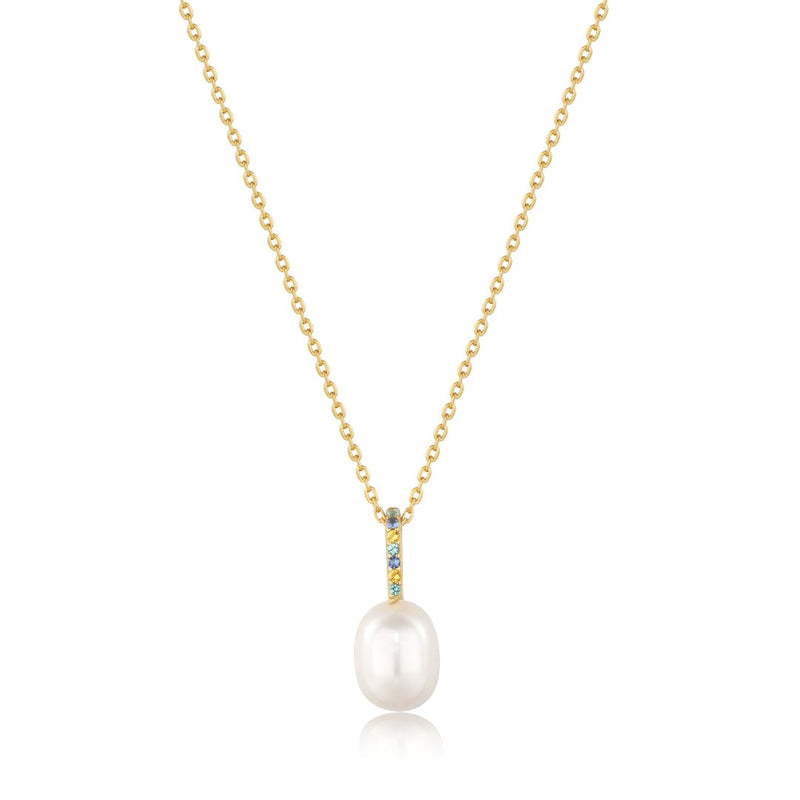 Ania Haie Muse Gem Pearl Drop 45Cm Necklace