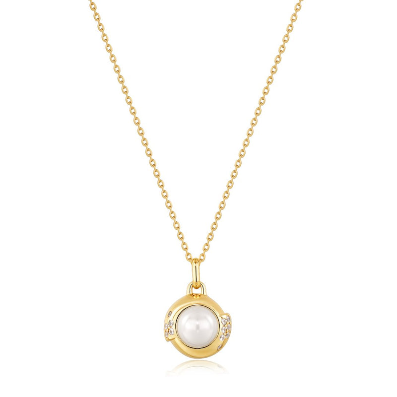 Ania Haie Muse Pearl Cz Circle 45Cm Necklace