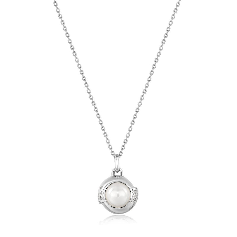 Ania Haie Muse Pearl Cz Circle 45Cm Necklace