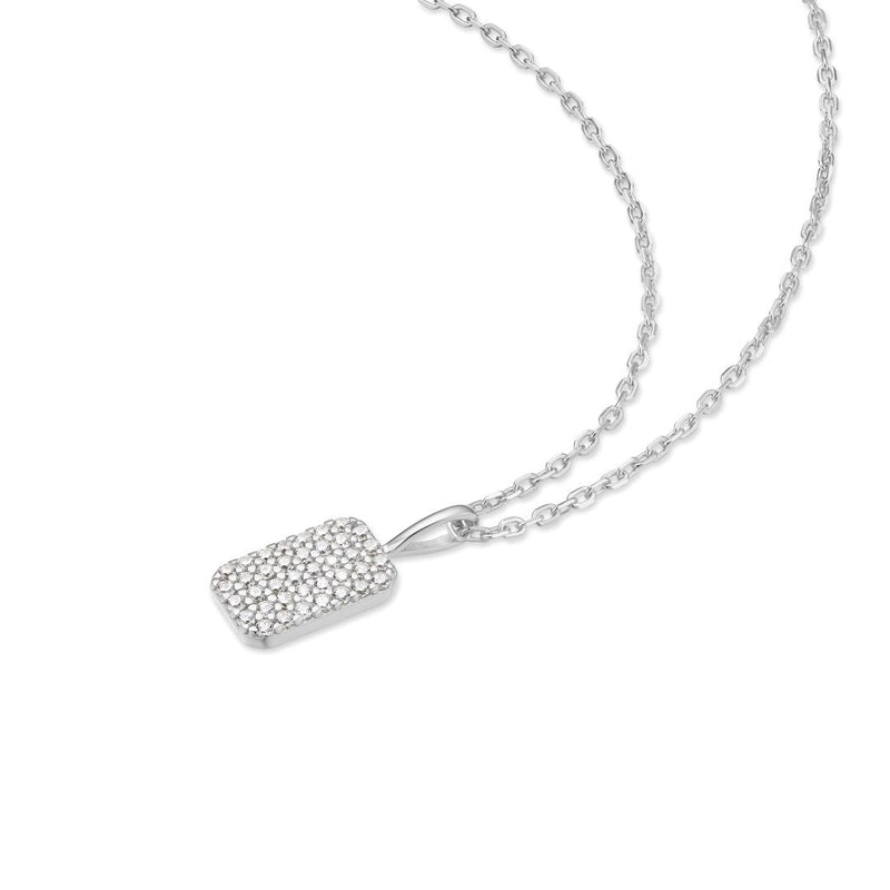 Ania Haie Sunny Gold/Silver Cz  Pave Pendant Necklace
