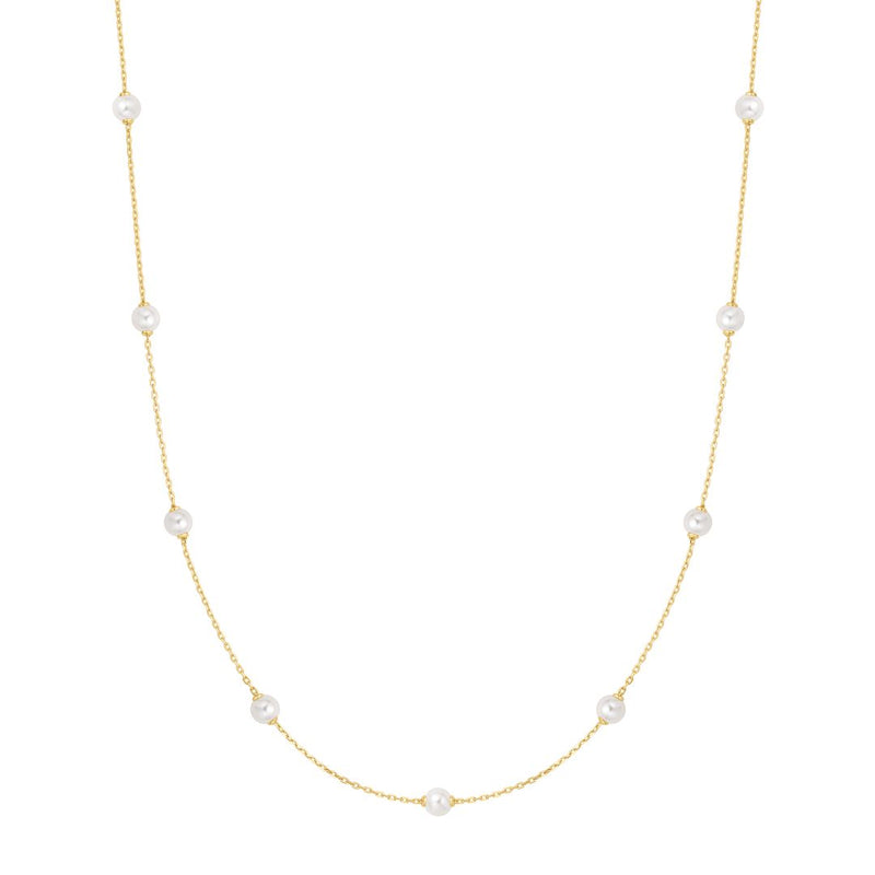 Ania Haie Dainty Gold/silver Pearl Station Necklace