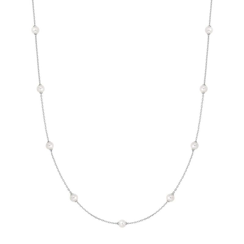 Ania Haie Dainty Gold/silver Pearl Station Necklace