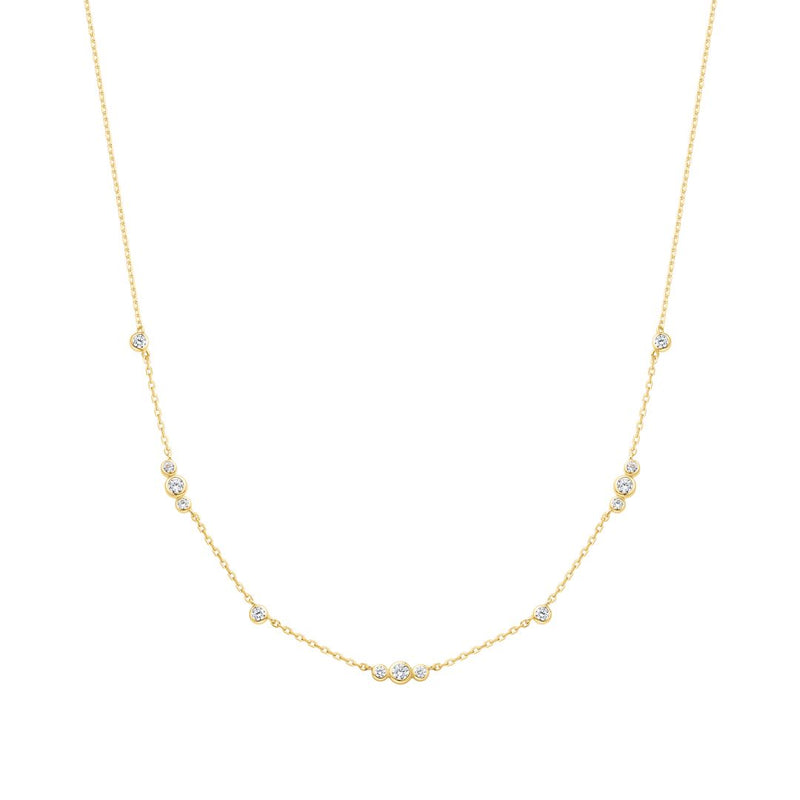Ania Haie Dainty Gold Cz Bezel Station Necklace