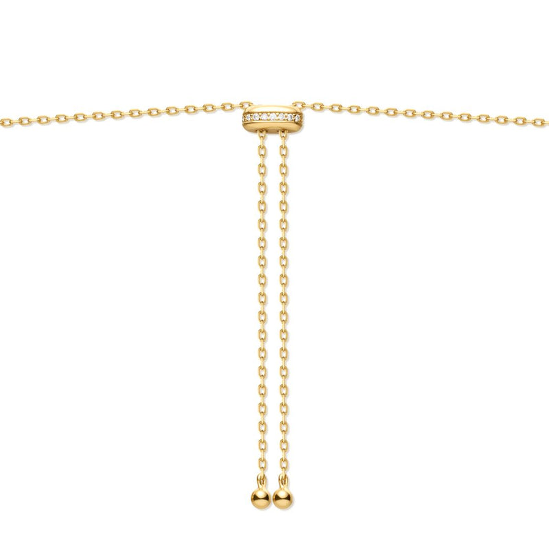Ania Haie Dainty Gold/Silver Bezel Cz Station Necklace