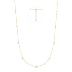 Ania Haie Dainty Gold/Silver Bezel Cz Station Necklace