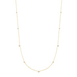 Ania Haie Dainty Gold/Silver Bezel Cz Station Necklace