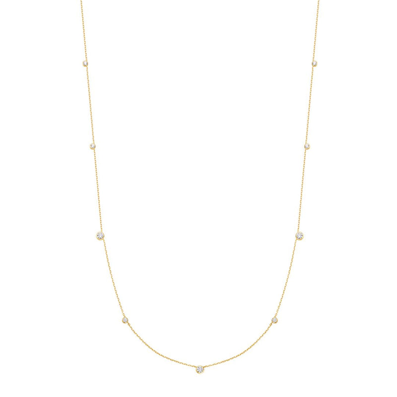 Ania Haie Dainty Gold/Silver Bezel Cz Station Necklace