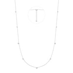 Ania Haie Dainty Gold/Silver Bezel Cz Station Necklace