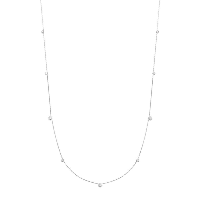 Ania Haie Dainty Gold/Silver Bezel Cz Station Necklace