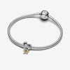 Pandora 14k Gold Plated Heart & Star Charm