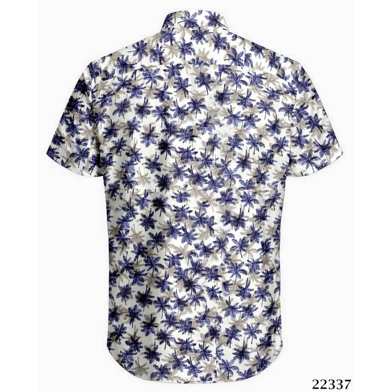 Harbour Bay Short Sleeve Shirt White Blue