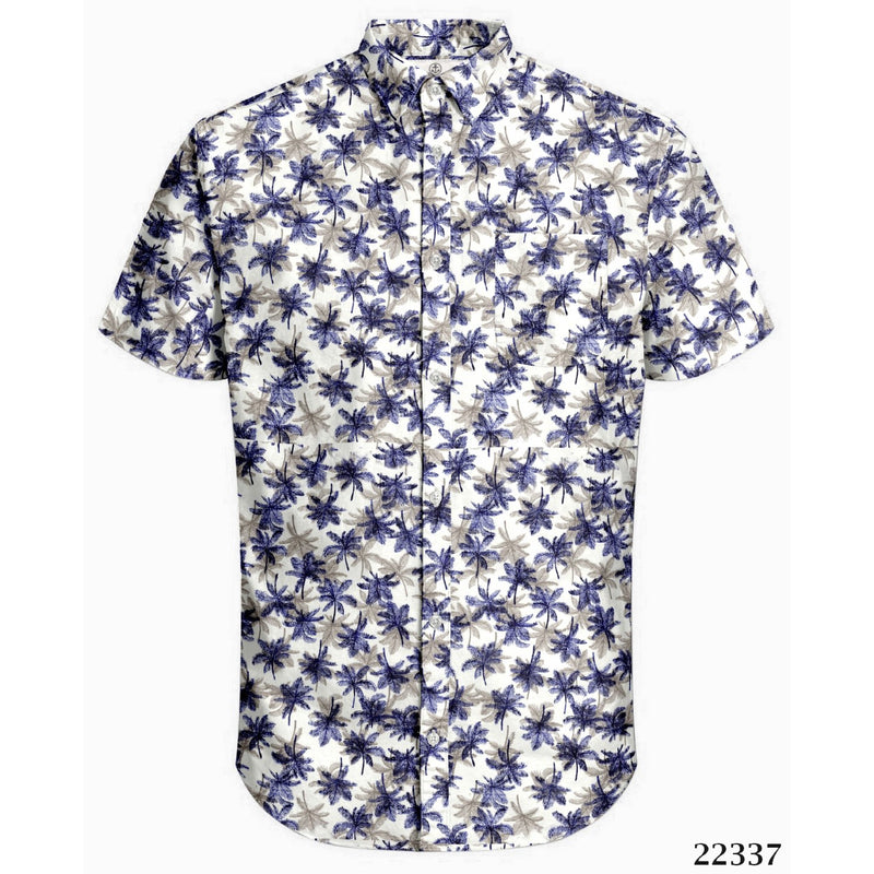 Harbour Bay Short Sleeve Shirt White Blue