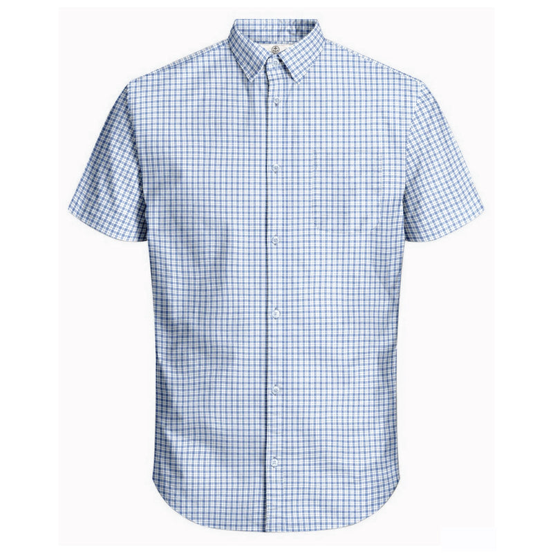 Harbour Bay Mens S/S Shirts Blue