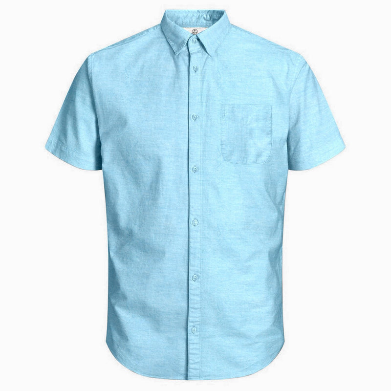 Harbour Bay Mens S/S Shirts Blue