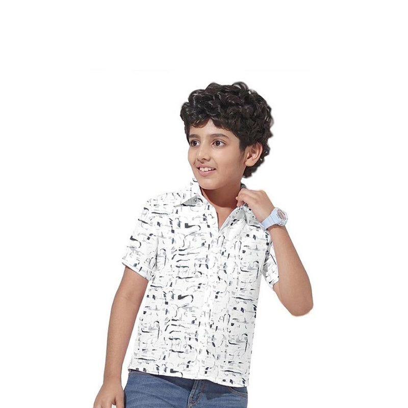 Harbour Bay Boys Short Sleeve Shirt White
