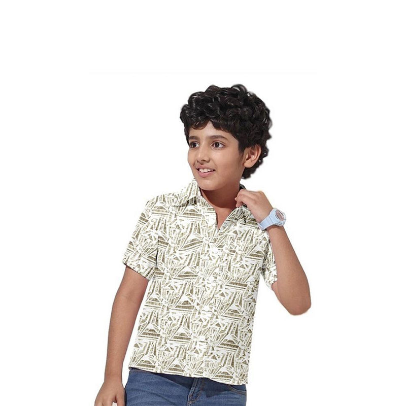 Harbour Bay Boys Short Sleeve Shirt Beige