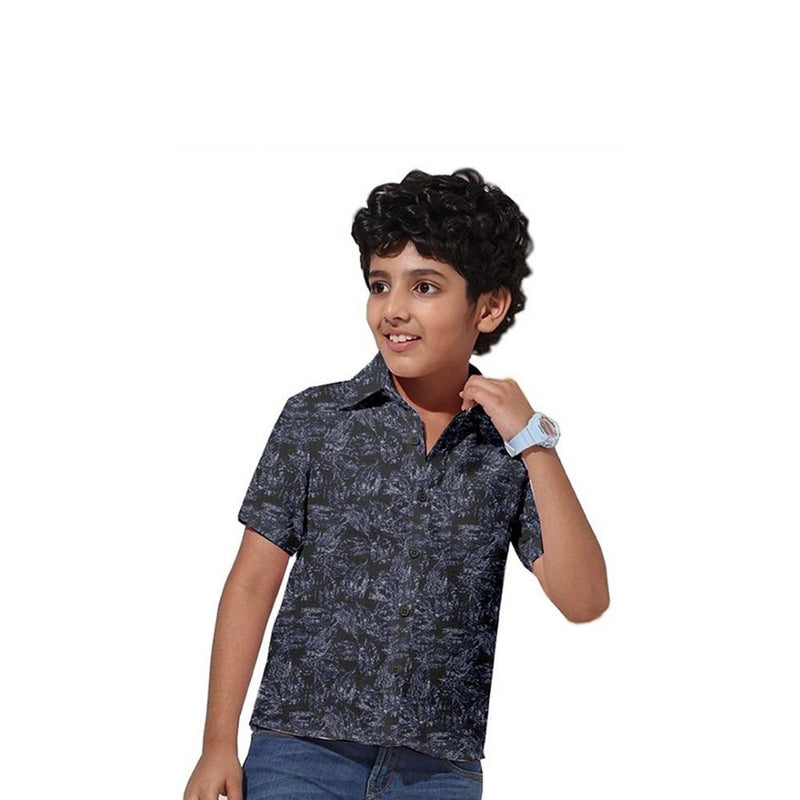 Harbour Bay Boys Short Sleeve Shirt Navy