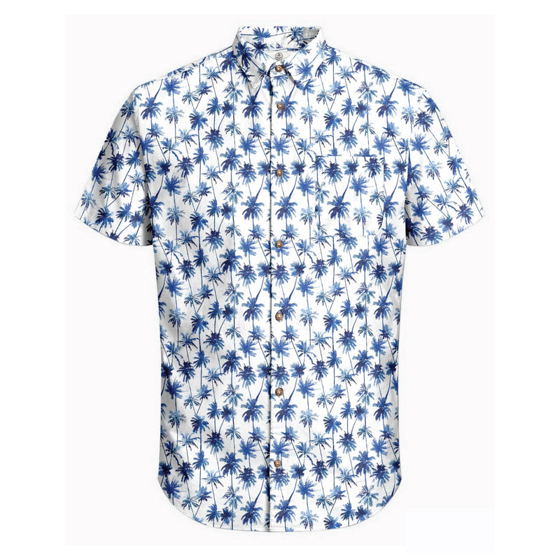 Harbour Bay Mens S/S Shirts Blue