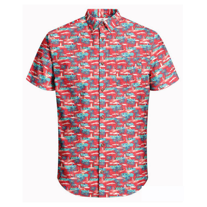 Harbour Bay Mens S/S Shirts Red