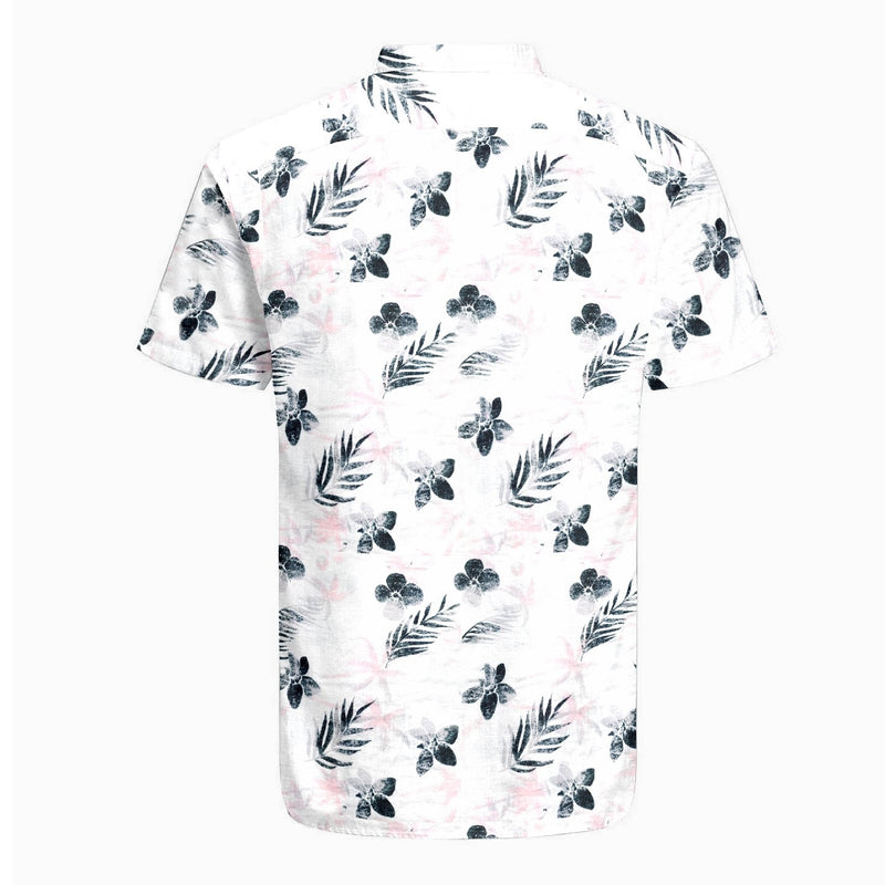 Harbour Bay Mens S/S Shirts Grey Peach