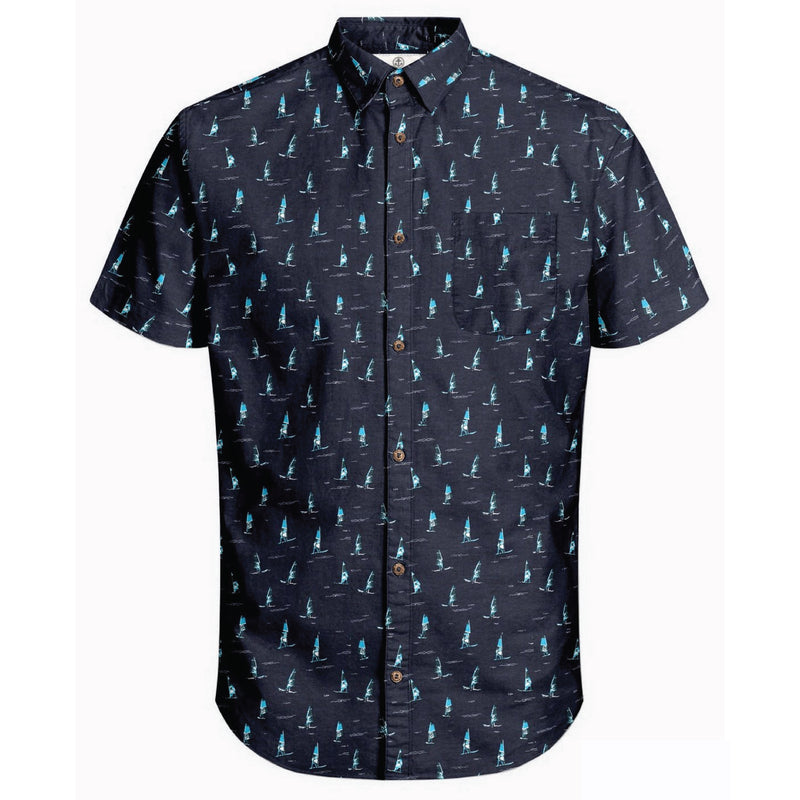 Harbour Bay Mens S/S Shirts Navy