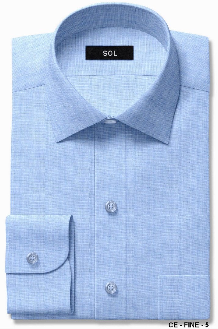 Sol Mens L/S Shirts Blue