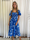 Miracle Ladies Maxi Dress Blue