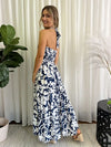 Miracle Ladies Maxi Dress Navy