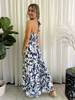 Miracle Ladies Maxi Dress Navy