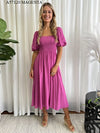 Miracle Ladies Maxi Dress Magenta