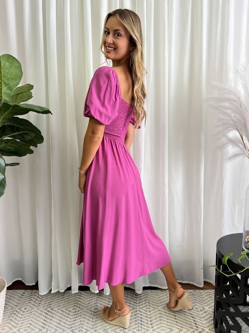 Miracle Ladies Maxi Dress Magenta