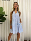 Miracle Ladies Short Dress Blue