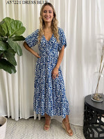 Miracle Ladies Maxi Dress Blue