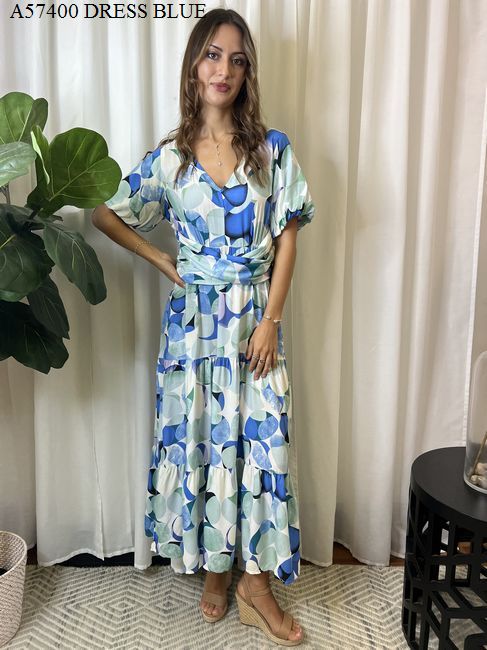 Miracle Ladies Maxi Dress Blue
