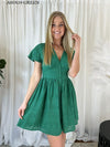 Miracle Short Dress Green Size