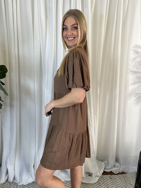 Miracle Short Dress Choc Size