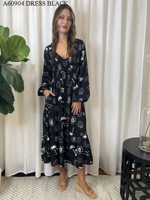 Miracle Ladies Maxi Dress Black