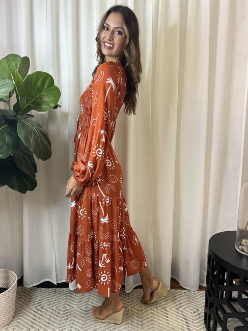 Miracle Ladies Maxi Dress Tan