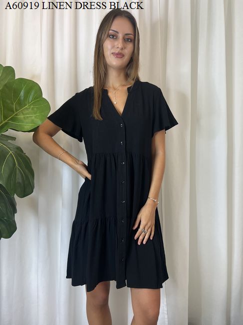 Miracle Ladies Short Dress Black