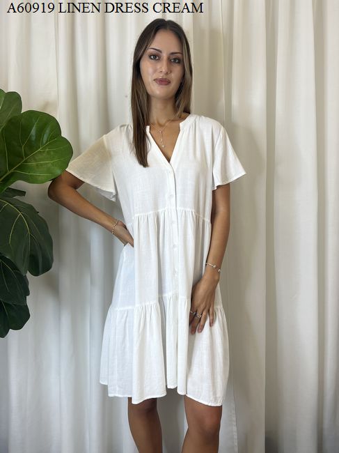 Miracle Ladies Short Dress Cream
