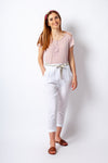 Vera May Ladies Italian Linen White Pants