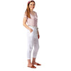 Vera May Ladies Italian Linen White Pants