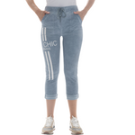 Vera May Ladies Italian Linen Blue Pants