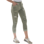 Vera May Ladies Italian Linen Khaki  Pants