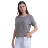 Vera May Ladies Italian Linen Khaki Top