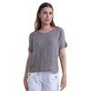 Vera May Ladies Italian Linen Khaki Top