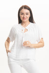 Vera May Ladies Italian Linen White Top Size